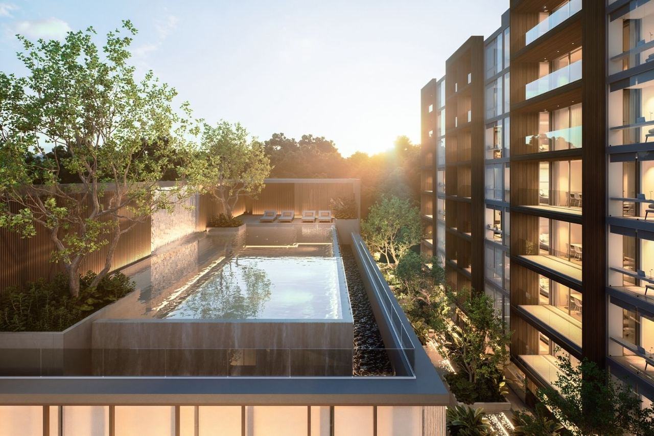 Rooftop Pool at Sunset