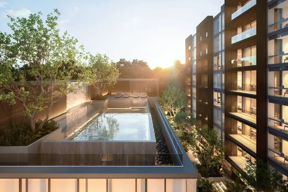 Rooftop Pool at Sunset